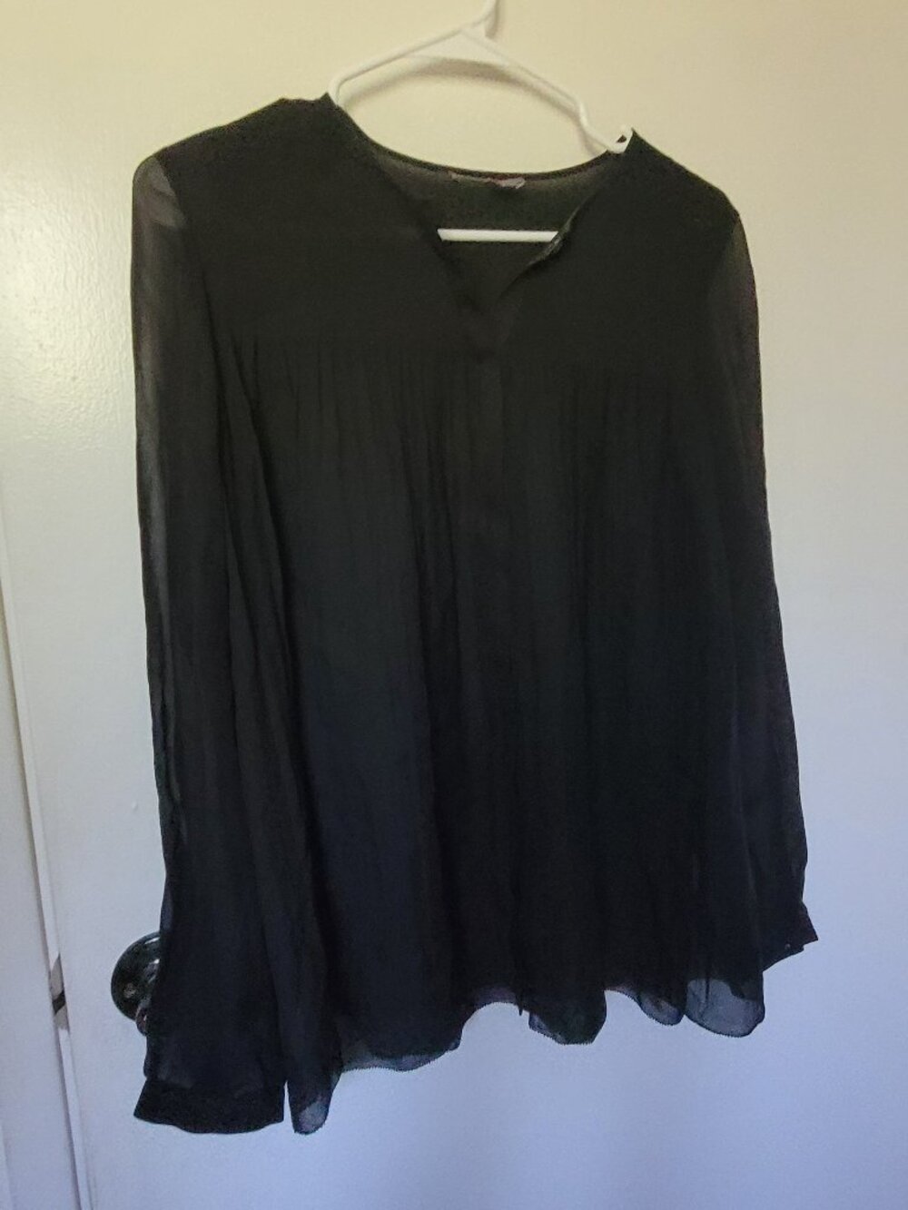 Vince Sheer Black Blouse, size 4
